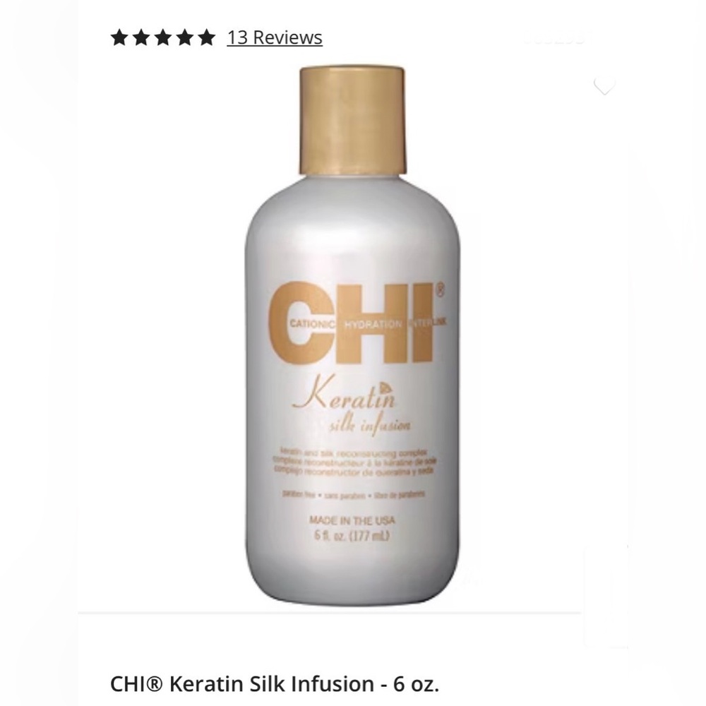 CHI Keratin Silk Infusion, Full Size (6 oz), New, Sealed
